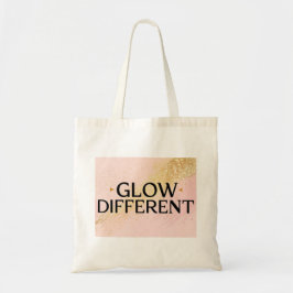 Glow Different Tote Bag - Rosa Guld-offert Tygkasse