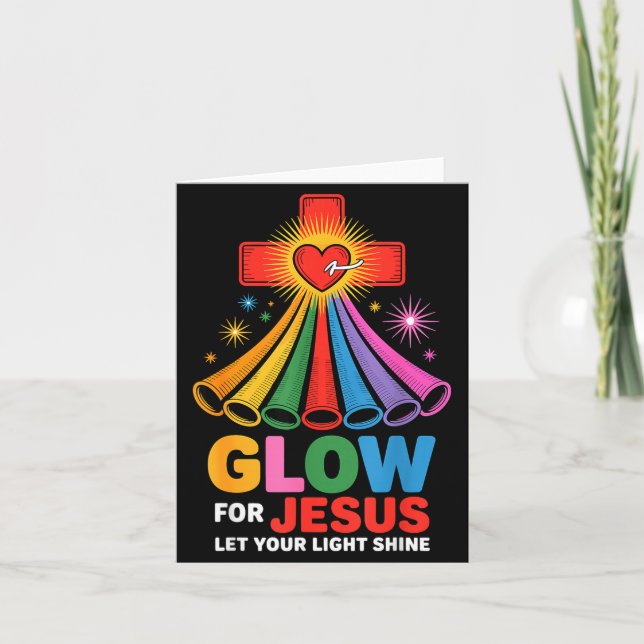 Glow For Jesus Christian Faith  Kort (Framsida)