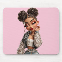 Glow Getter Mousepad | Sparkle Denim Glam