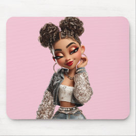 Glow Getter Mousepad | Sparkle Denim Glam Musmatta