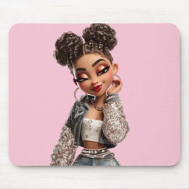 Glow Getter-musmatta | Sparkle Denim Glam Musmatta (Framsidan)