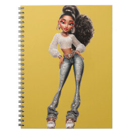 Glow Getter Mustard Spiral Photo Notebook Anteckningsbok