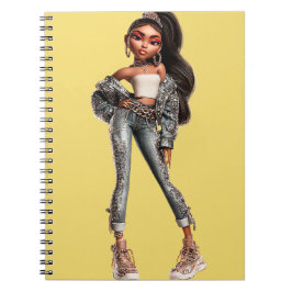Glow Getter Yellow Spiral Photo Notebook Anteckningsbok