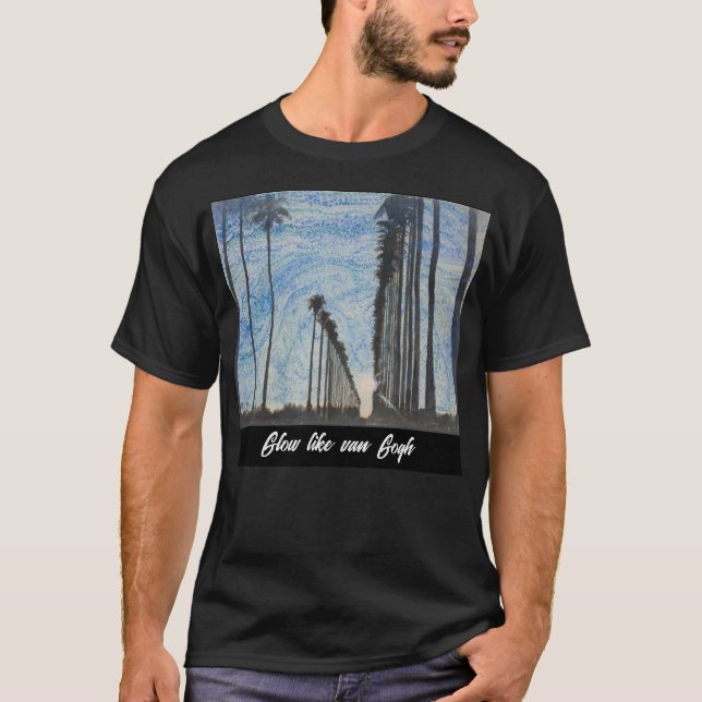 Glow like van Gogh T Shirt (Framsida)