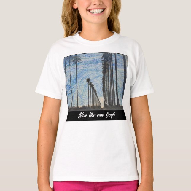 Glow like van Gogh T-Shirt (Framsida)