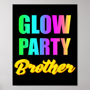 Glow Party Brother Retro 80-årsjubileum Poster