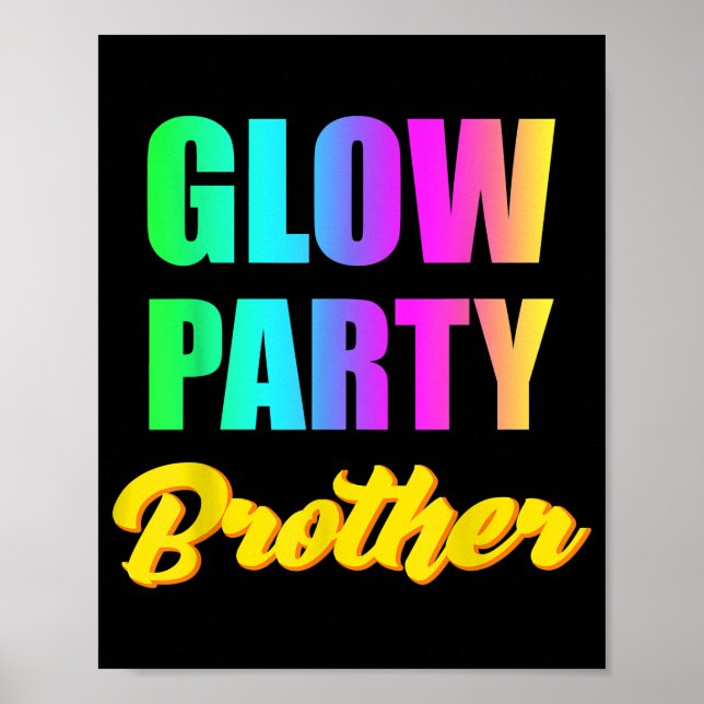 Glow Party Brother Retro 80-årsjubileum Poster (Framsidan)