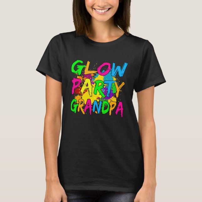 Glow Party Clothing Glow Party  Glow Party Grandpa T Shirt (Framsida)