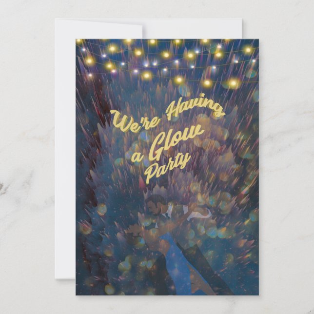 Glow Party Fest för 18-årig Man eller Kvinna Inbjudningar (Framsida)