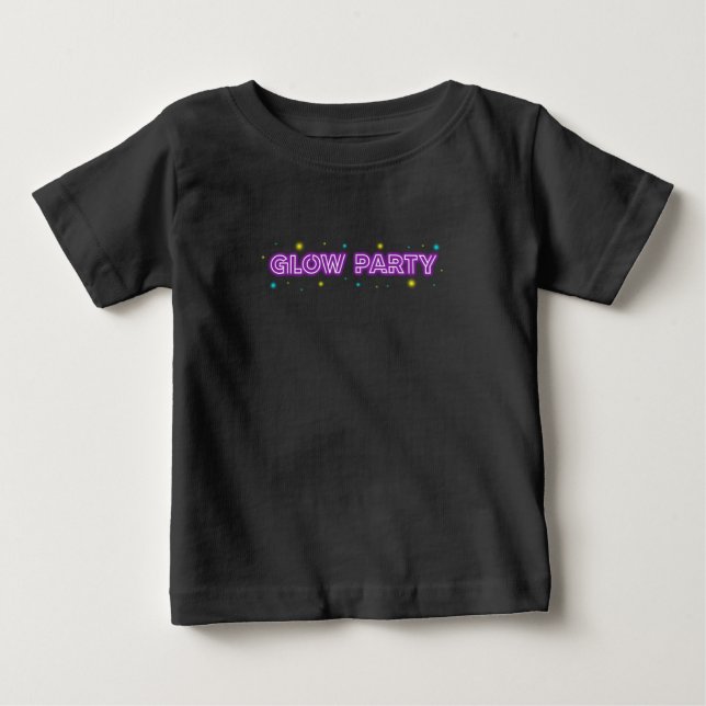 Glow Party Neon Lights Glow In The Dark Party T Shirt (Framsida)