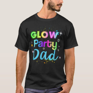 Glow Party Squad Dad Paint Splatter Glow Party Mat T Shirt