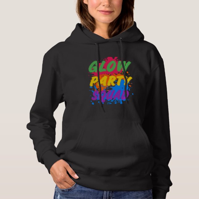 Glow Party Squad Funny Halloween Idea Party Tees T Shirt (Framsida)
