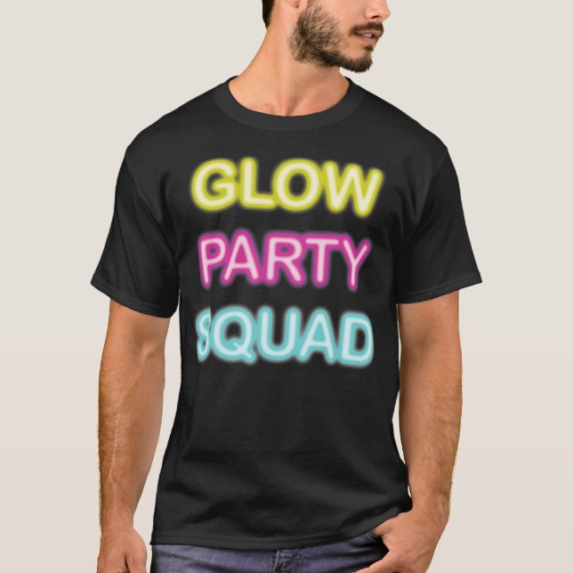 Glow Party Squad Shirt - Neon Glow Party Shirt Cla T Shirt (Framsida)