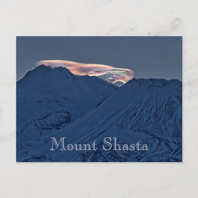 GLOWCLOUD OVAN MOUNT SHASTA VYKORT (Framsida)