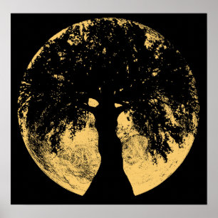 Glowees Måne Oak Goddess Poster