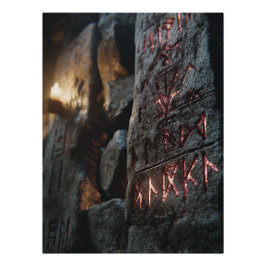 Glowing Ancient Runes Perfect Poster
