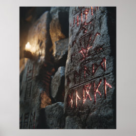 Glowing Ancient Runes Poster