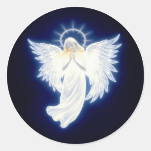 Glowing Angel Sticker Runt Klistermärke