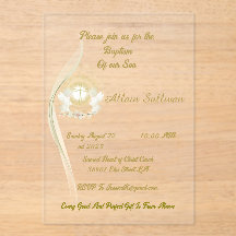Glowing Angels baptism invitation