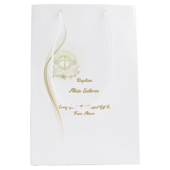 Glowing angels baptism  medium gift bags  (Framsidan)