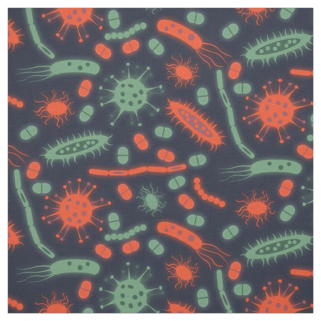 Glowing Bacteria Microorganism green red Tyg (Provkarta)