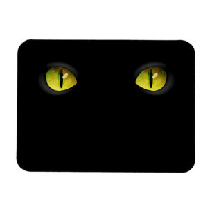 Glowing Black Cat Öga i Mörken Magnet