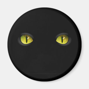 Glowing Black Cat Öga i Mörken Magnet