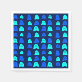 Glowing Blue Halloween Spöken Pappersservett