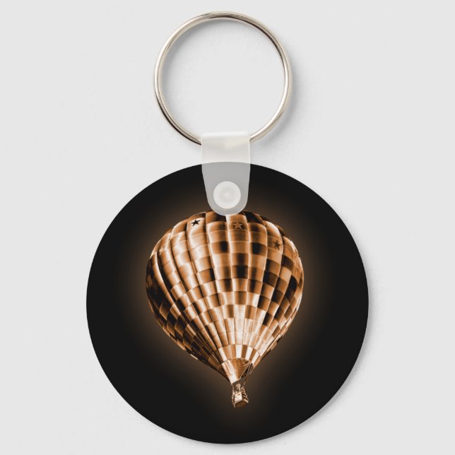 Glowing Bronze Luftballong Black Nyckelring (Framsida)