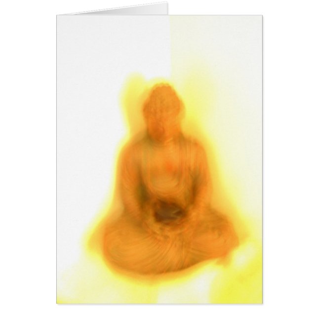 Glowing Buddha Hälsningskort (Framsidan)