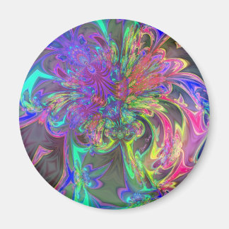 Glowing Burst of Färg - Teal & Violet Deva Magnet