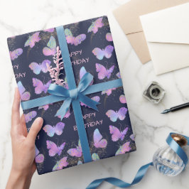 Glowing Butterflies Birthday Presentpapper