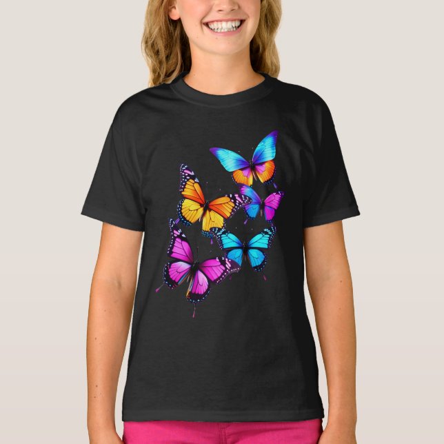 Glowing Butterflies T-shirt (Framsida)