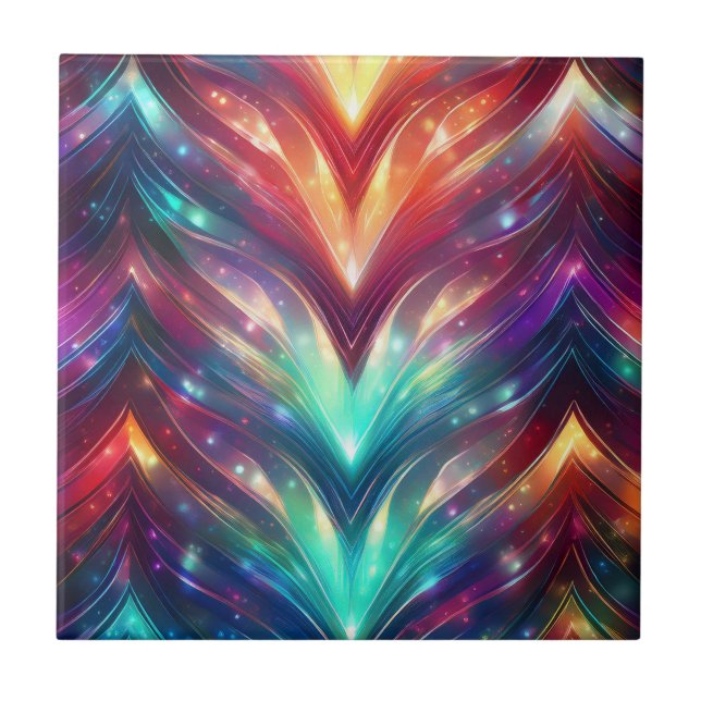 Glowing Chevron nummer tre Kakelplatta (Framsidan)