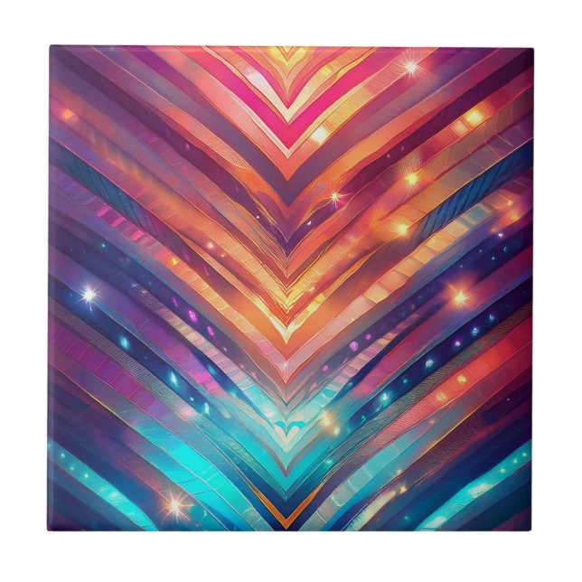Glowing Chevron nummer två Kakelplatta (Framsidan)