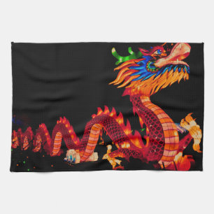 Glowing Chinese Parad Dragon Kökshandduk