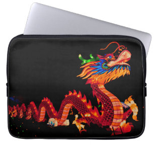 Glowing Chinese Parad Dragon Laptop Fodral