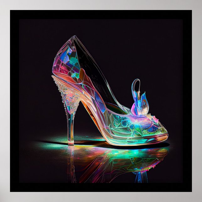 Glowing Cinderella Glass Slipper Poster (Framsidan)