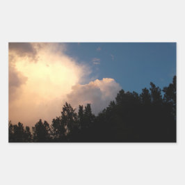 Glowing Cloud Rektangulärt Klistermärke