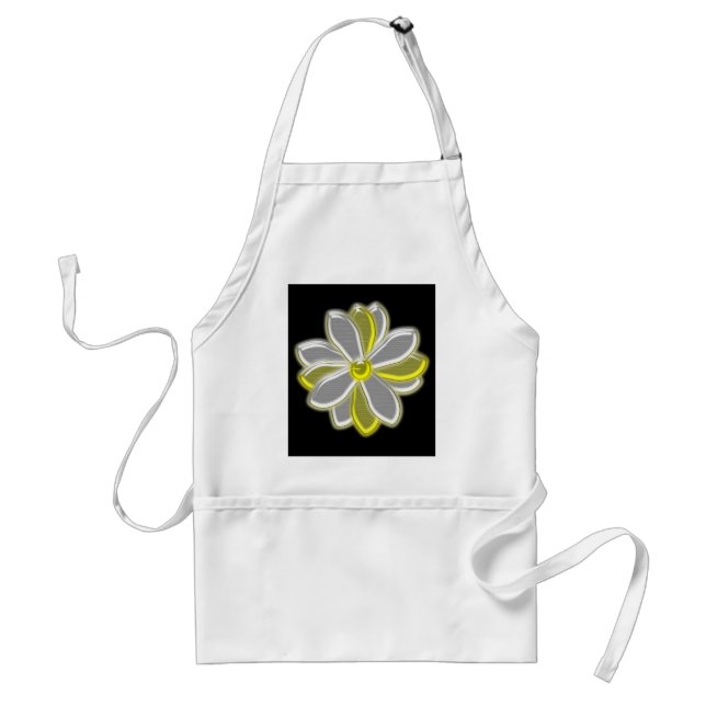 Glowing Daisy Flower Apron Förkläde (Framsidan)