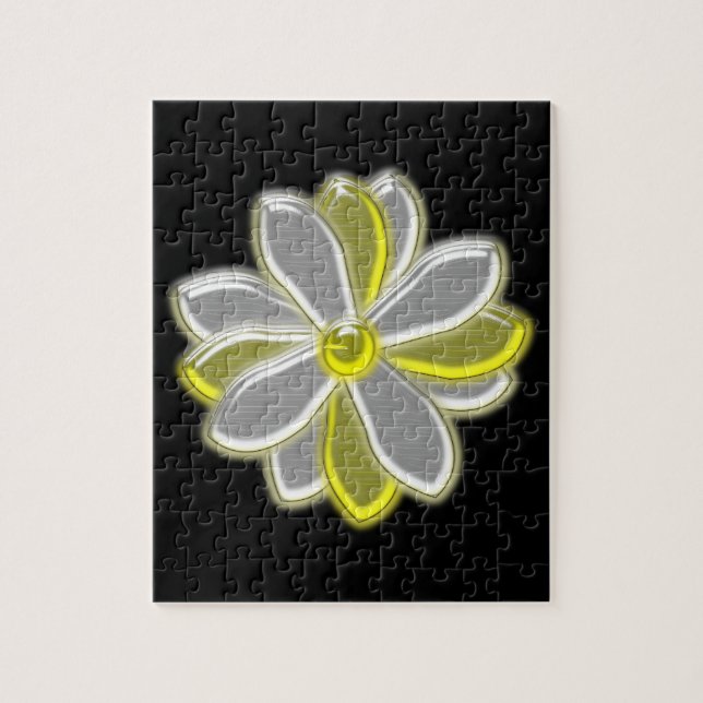 Glowing Daisy Flower Puzzle Pussel (Vertikal)