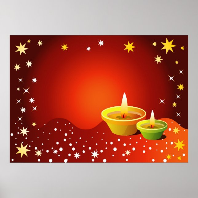 Glowing Diwali Lamps Poster (Framsidan)