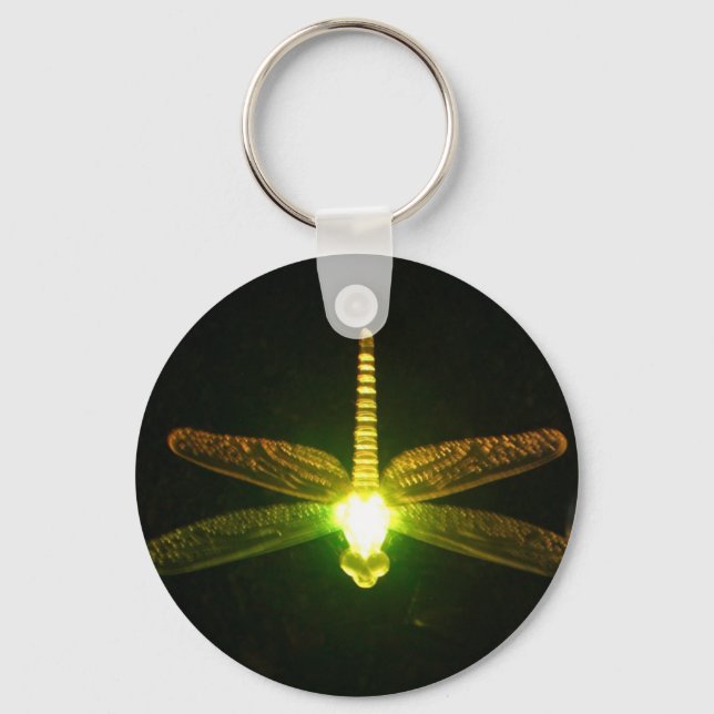 Glowing Dragonfly Nyckelring (Framsida)
