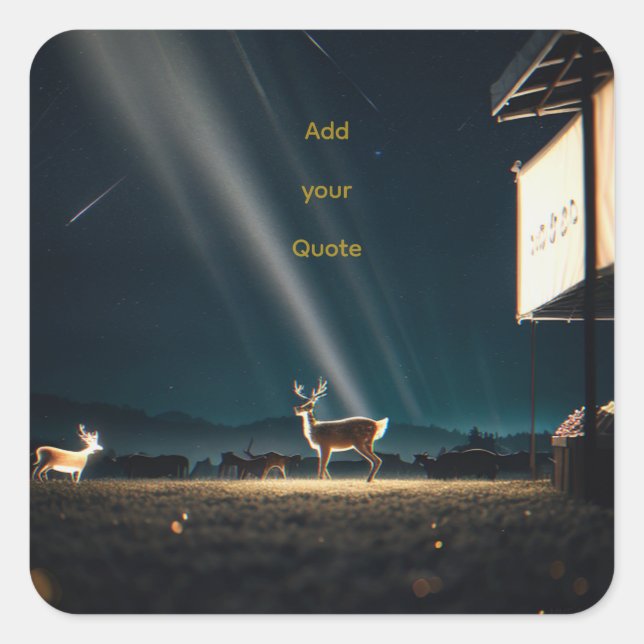 Glowing Embers Motivational Print Fyrkantigt Klistermärke (Framsida)