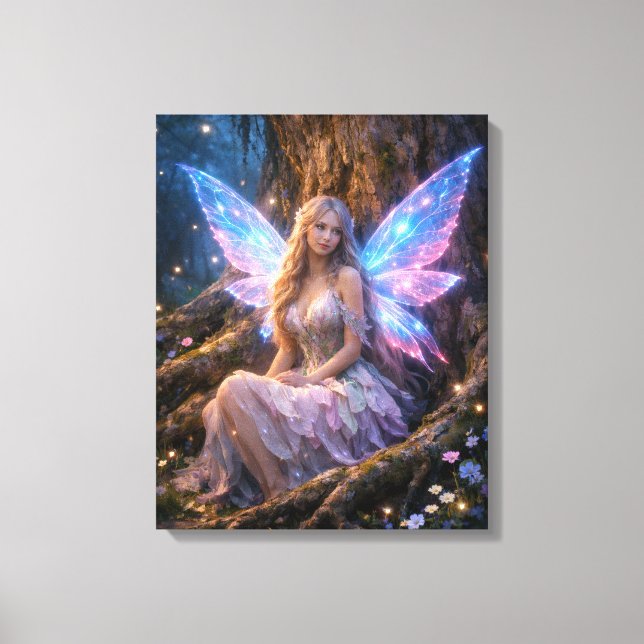 Glowing Fantasy Fairy Canvastryck (Framsida)
