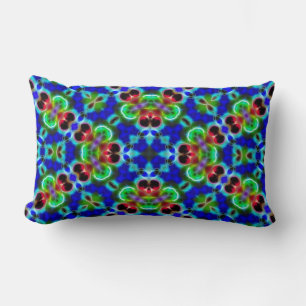 Glowing Färg Kaleidoscope Mandala Lumbar Pillow Lumbarkudde