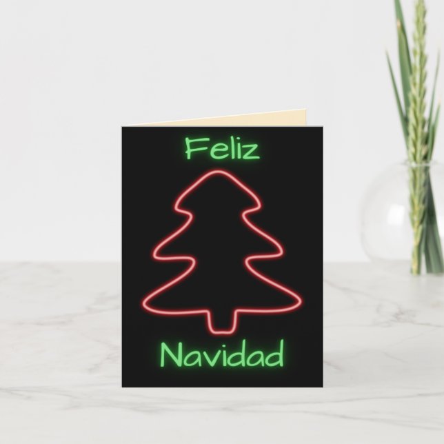 Glowing Feliz Navidad Kort (Framsida)