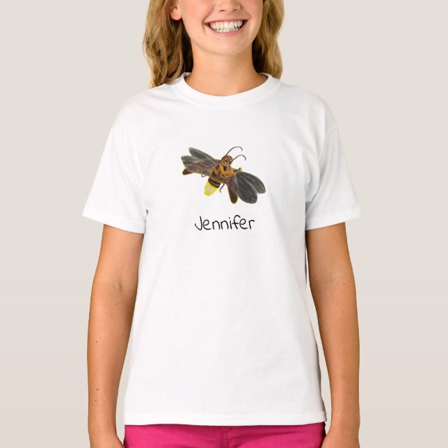 Glowing Firefly Lampyridae Personlig T Shirt (Framsida)