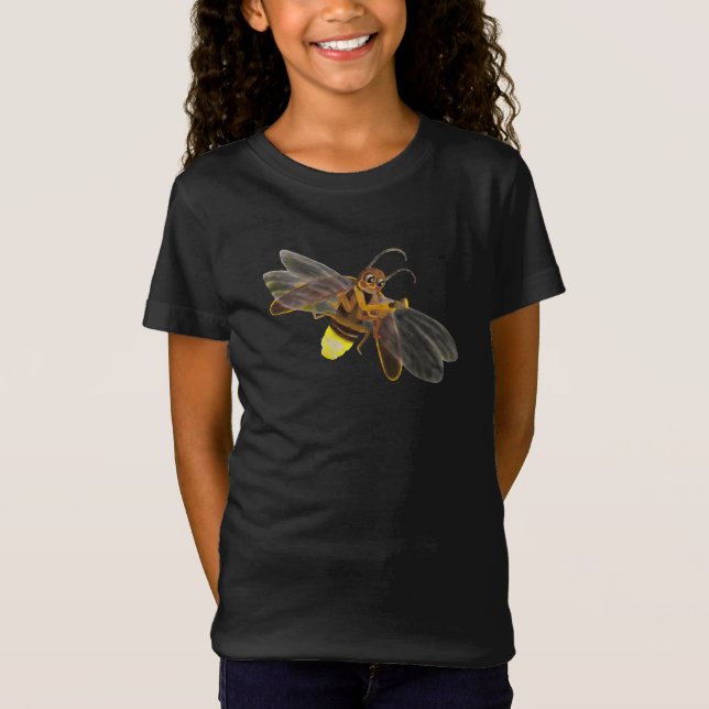 Glowing Firefly Lampyridae T Shirt (Framsida)
