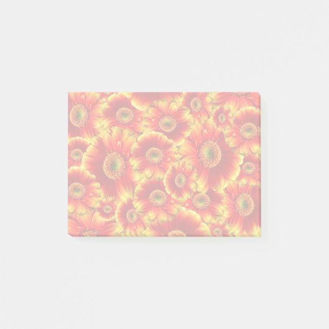 Glowing Gerbera Daisy Post-it Block (Framsida)